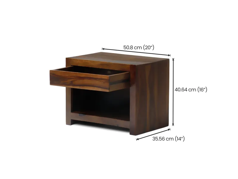 Belle Solid Wood Bedside Table